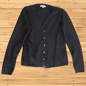Burberry Merino Wool Cardigan Black Medium Gently Used